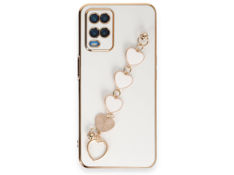 Newface Oppo A54 4G Kılıf Esila Silikon - Beyaz