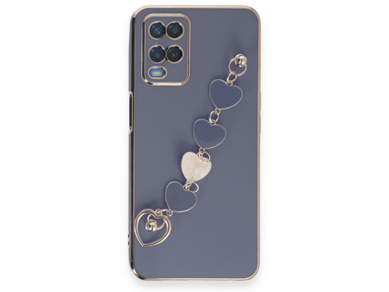 Newface Oppo A54 4G Kılıf Esila Silikon - Gri