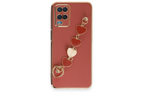 Newface Oppo A54 4G Kılıf Esila Silikon - Kırmızı
