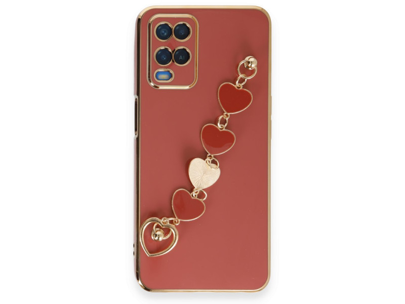 Newface Oppo A54 4G Kılıf Esila Silikon - Kırmızı