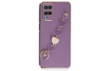 Newface Oppo A54 4G Kılıf Esila Silikon - Mor