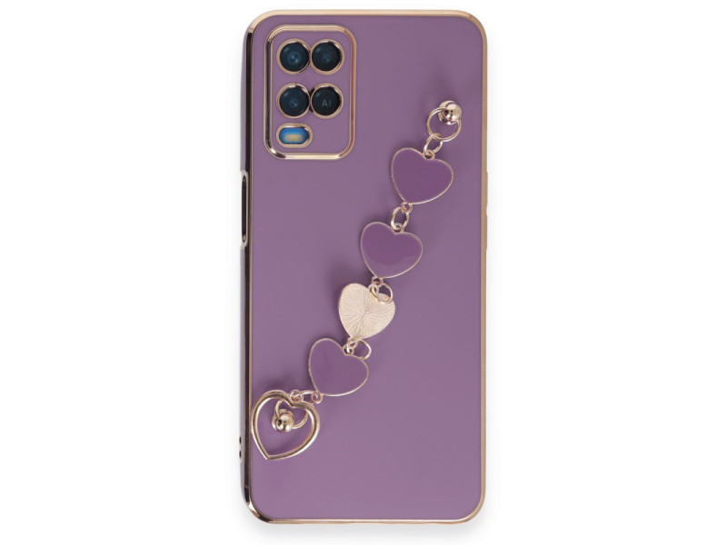 Newface Oppo A54 4G Kılıf Esila Silikon - Mor