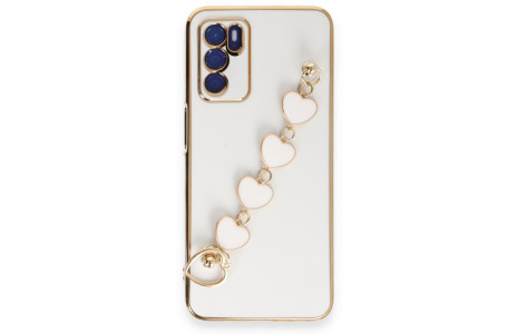Newface Oppo A55 Kılıf Esila Silikon - Beyaz