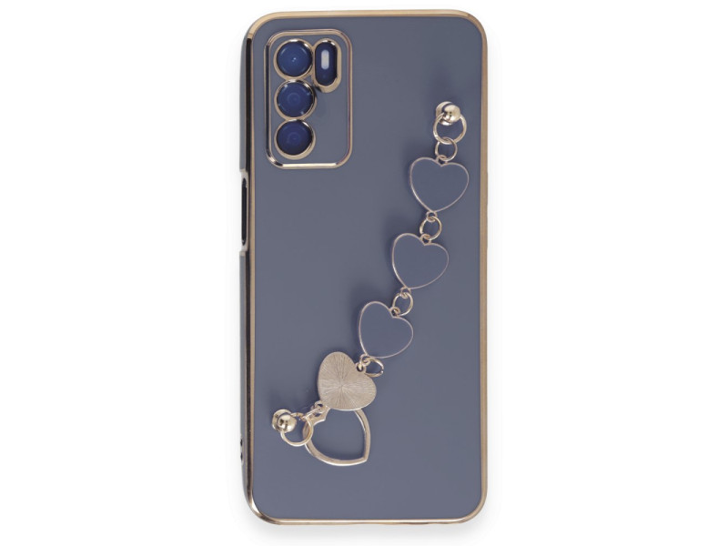 Newface Oppo A55 Kılıf Esila Silikon - Gri