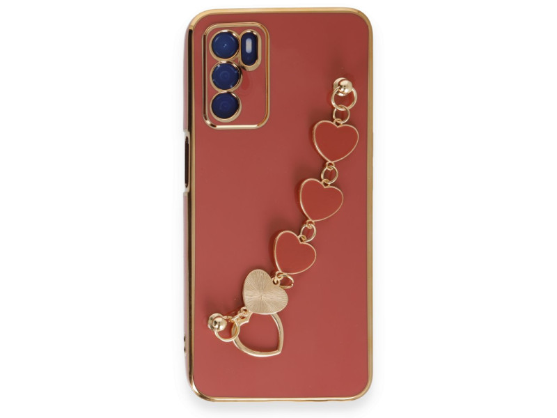 Newface Oppo A55 Kılıf Esila Silikon - Kırmızı