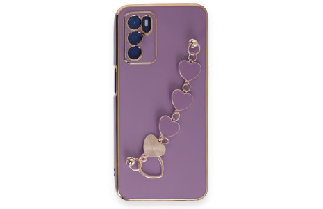 Newface Oppo A55 Kılıf Esila Silikon - Mor