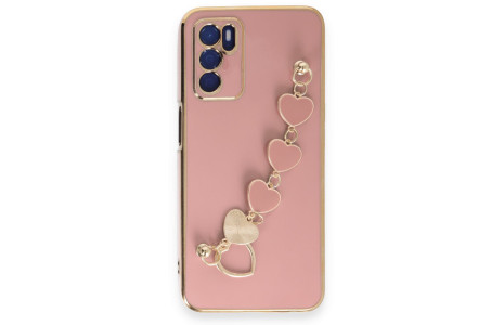 Newface Oppo A55 Kılıf Esila Silikon - Pudra