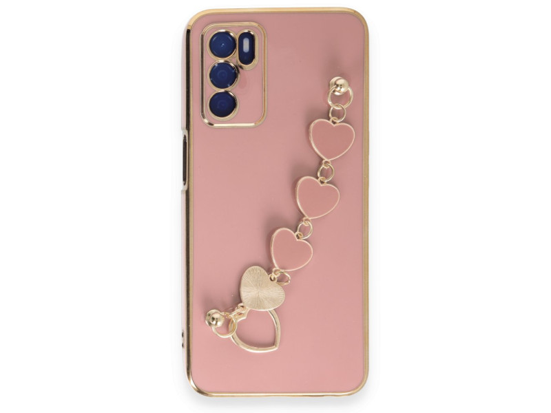 Newface Oppo A55 Kılıf Esila Silikon - Pudra