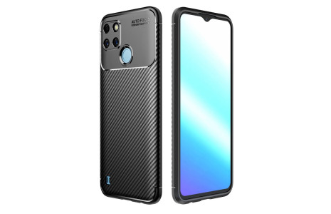 Newface Realme C25Y Kılıf Focus Karbon Silikon - Siyah