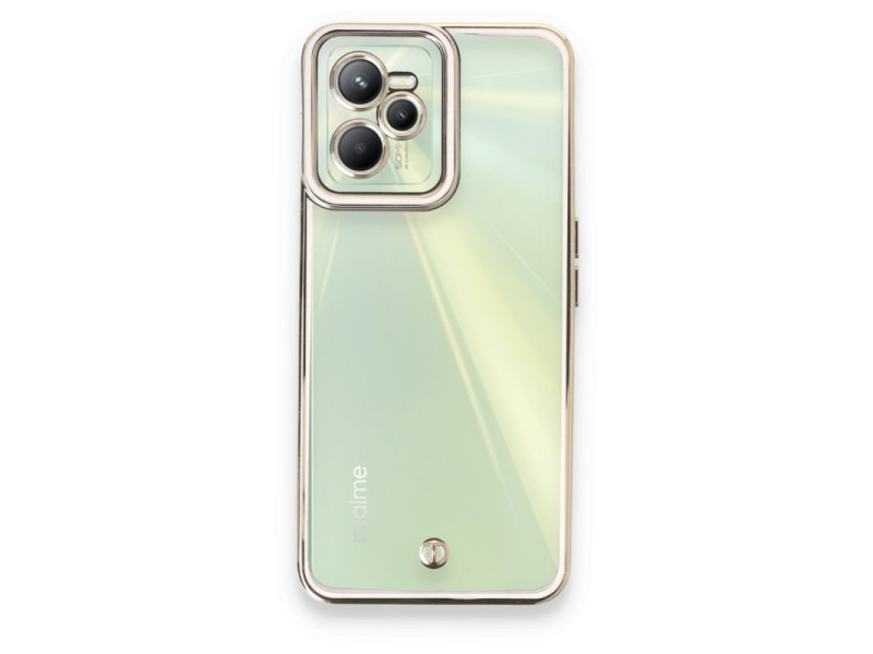 Newface Realme C35 Kılıf Liva Lens Silikon - Beyaz