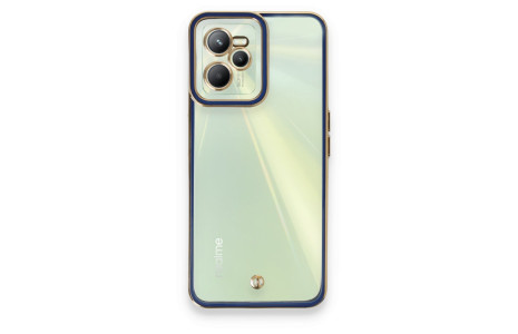 Newface Realme C35 Kılıf Liva Lens Silikon - Mavi
