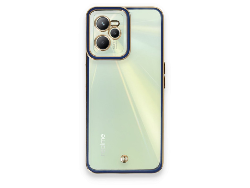 Newface Realme C35 Kılıf Liva Lens Silikon - Mavi