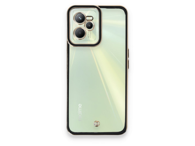 Newface Realme C35 Kılıf Liva Lens Silikon - Siyah