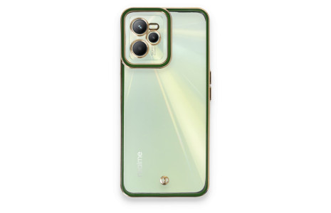 Newface Realme C35 Kılıf Liva Lens Silikon - Yeşil