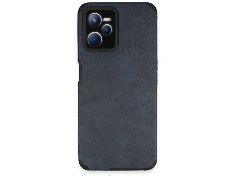 Newface Realme C35 Kılıf Loop Deri Silikon - Lacivert