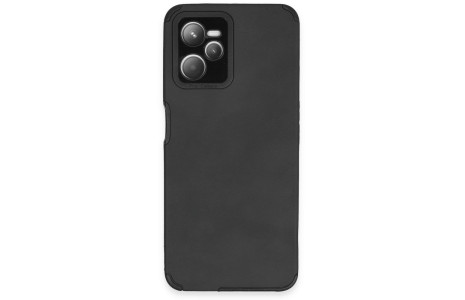 Newface Realme C35 Kılıf Loop Deri Silikon - Siyah