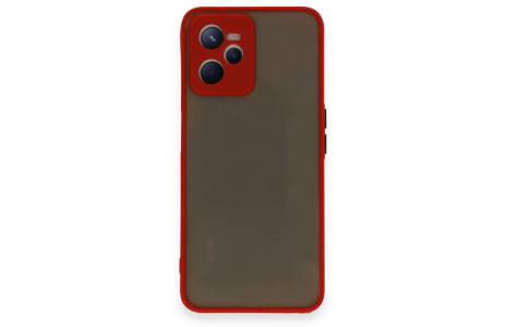 Newface Realme C35 Kılıf Montreal Silikon Kapak - Kırmızı