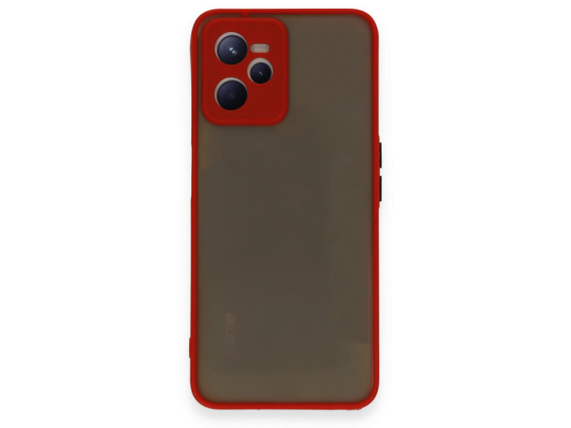 Newface Realme C35 Kılıf Montreal Silikon Kapak - Kırmızı