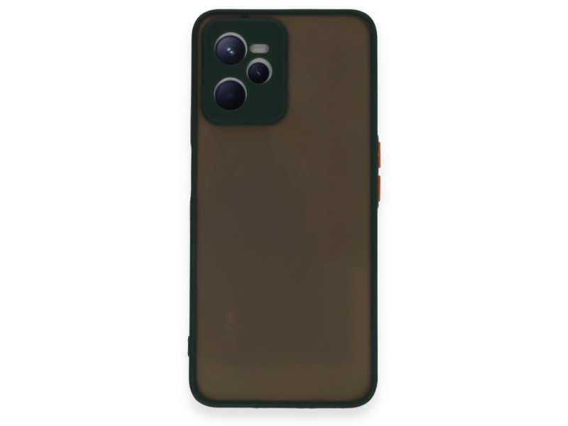 Newface Realme C35 Kılıf Montreal Silikon Kapak - Yeşil