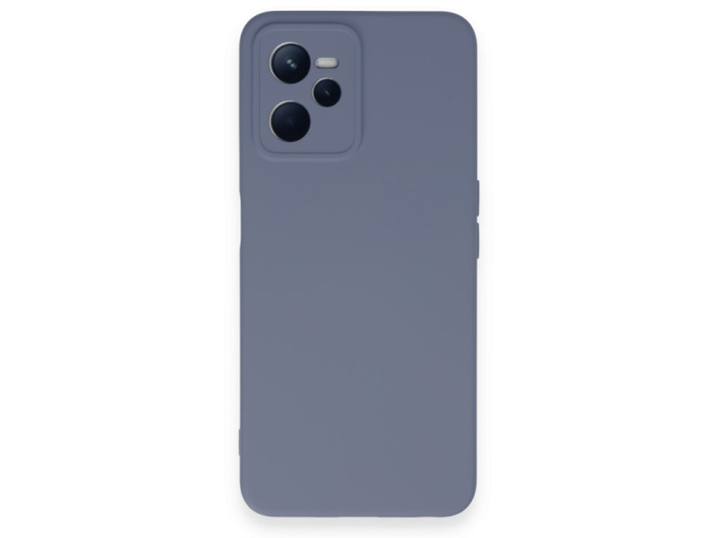 Newface Realme C35 Kılıf Nano içi Kadife Silikon - Gri