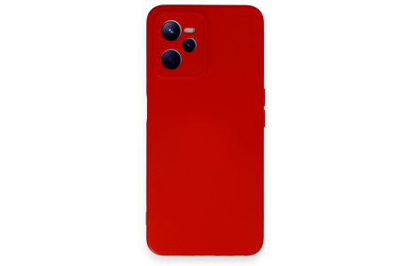Newface Realme C35 Kılıf Nano içi Kadife Silikon - Kırmızı