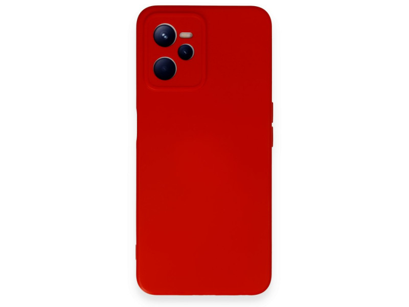 Newface Realme C35 Kılıf Nano içi Kadife Silikon - Kırmızı