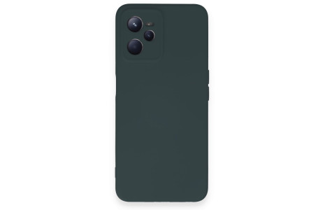 Newface Realme C35 Kılıf Nano içi Kadife Silikon - Koyu Yeşil