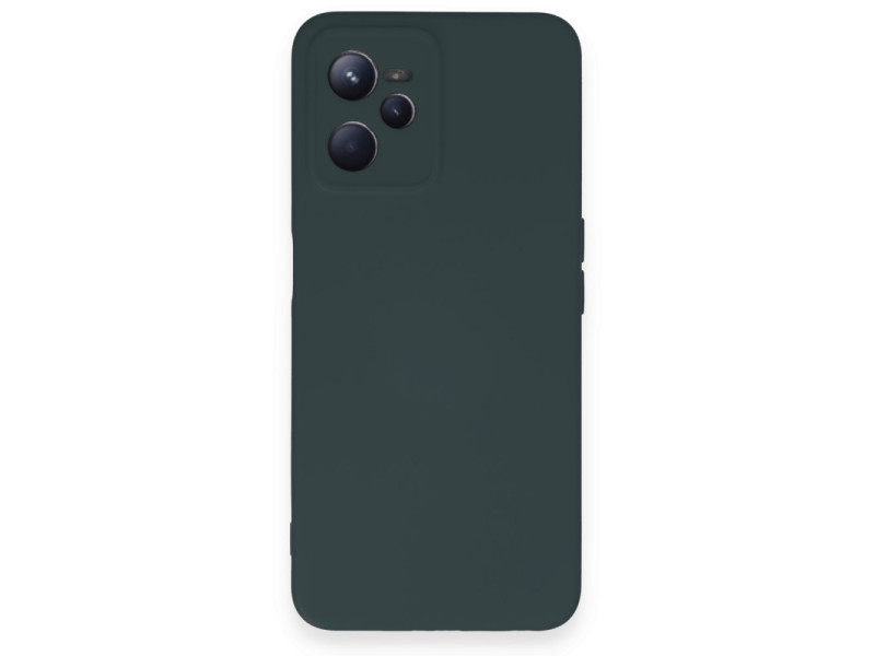 Newface Realme C35 Kılıf Nano içi Kadife Silikon - Koyu Yeşil
