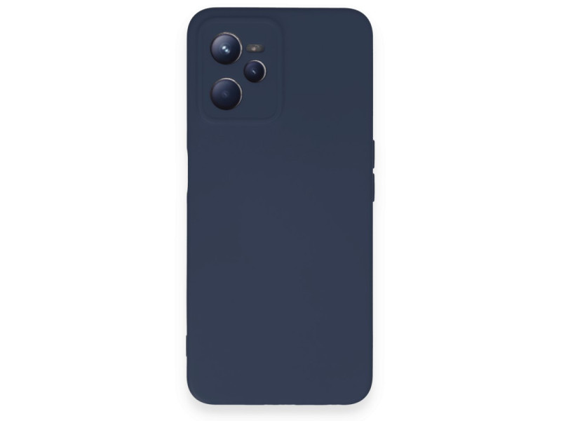 Newface Realme C35 Kılıf Nano içi Kadife Silikon - Lacivert