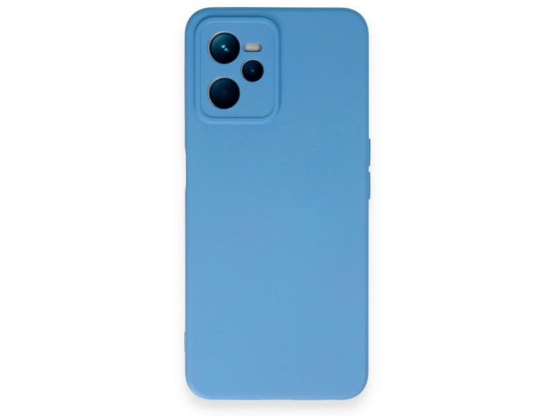 Newface Realme C35 Kılıf Nano içi Kadife Silikon - Mavi