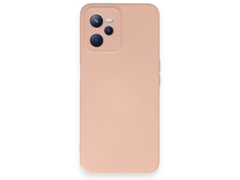 Newface Realme C35 Kılıf Nano içi Kadife Silikon - Pudra