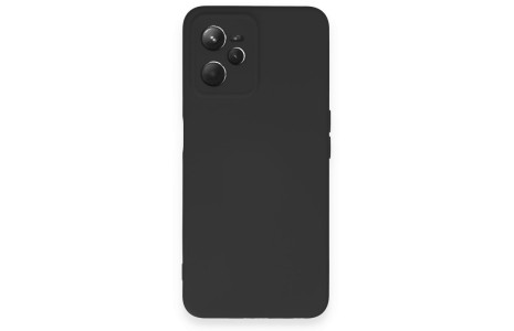 Newface Realme C35 Kılıf Nano içi Kadife Silikon - Siyah