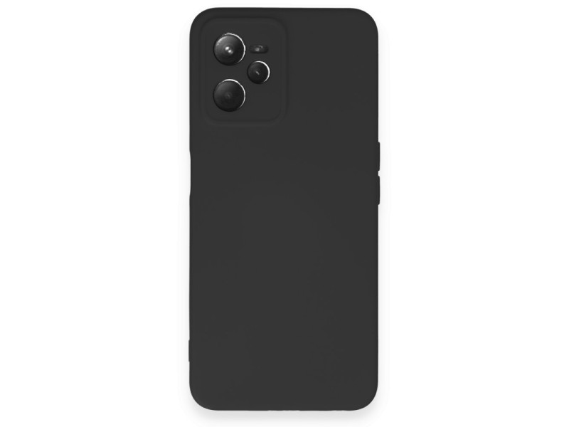 Newface Realme C35 Kılıf Nano içi Kadife Silikon - Siyah