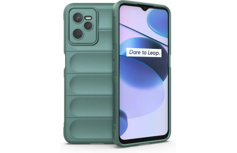 Newface Realme C35 Kılıf Optimum Silikon - Koyu Yeşil