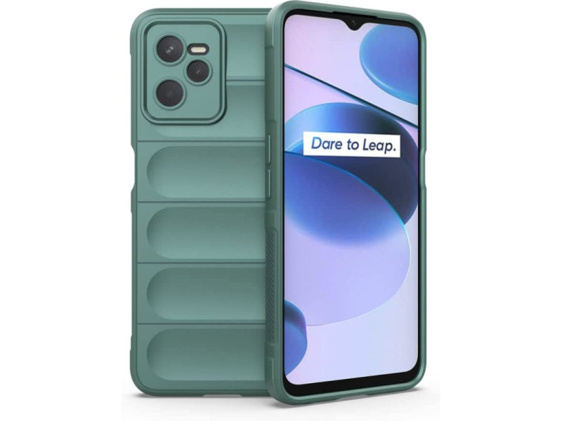 Newface Realme C35 Kılıf Optimum Silikon - Koyu Yeşil
