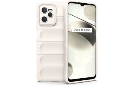 Newface Realme C35 Kılıf Optimum Silikon - Krem