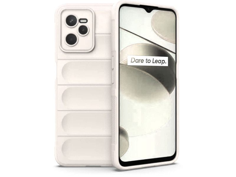 Newface Realme C35 Kılıf Optimum Silikon - Krem