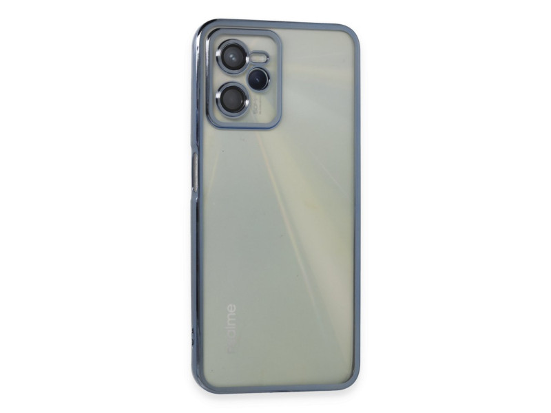 Newface Realme C35 Kılıf Razer Lensli Silikon - Açık Mavi