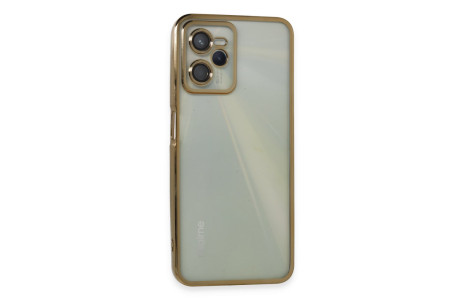 Newface Realme C35 Kılıf Razer Lensli Silikon - Gold