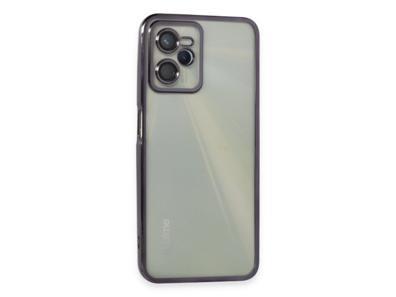 Newface Realme C35 Kılıf Razer Lensli Silikon - Mor