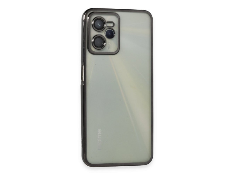 Newface Realme C35 Kılıf Razer Lensli Silikon - Siyah