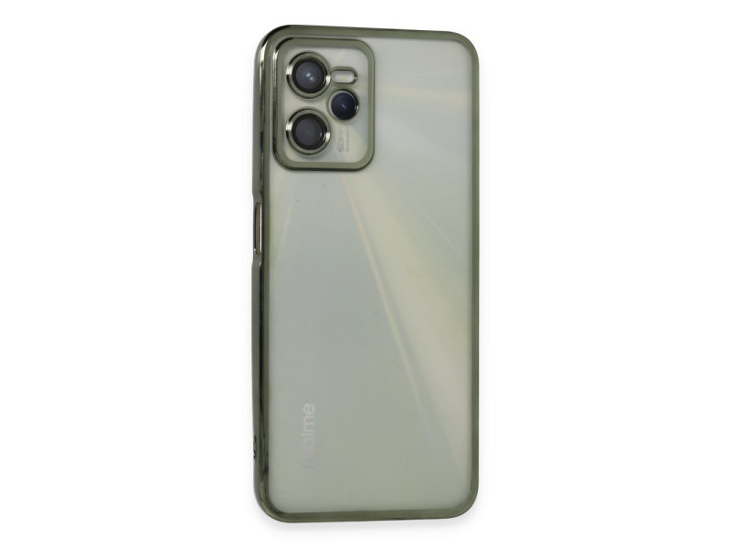 Newface Realme C35 Kılıf Razer Lensli Silikon - Yeşil