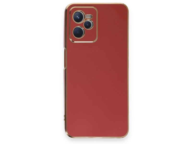 Newface Realme C35 Kılıf Volet Silikon - Kırmızı