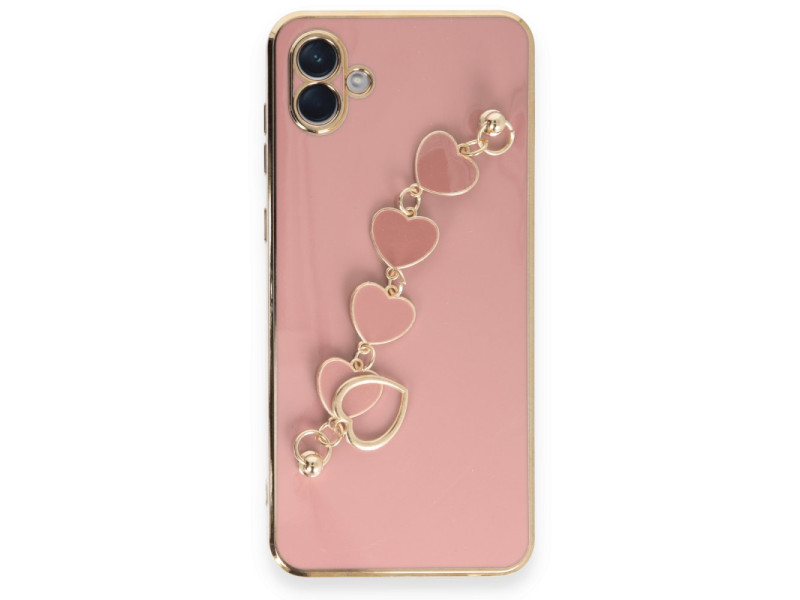 Newface Samsung Galaxy A04 Kılıf Esila Silikon - Pudra