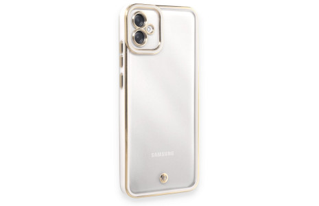 Newface Samsung Galaxy A04E Kılıf Liva Lens Silikon - Beyaz