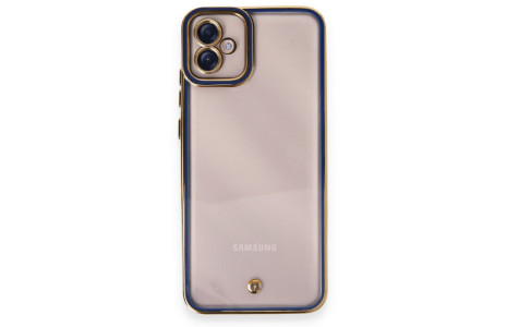 Newface Samsung Galaxy A04E Kılıf Liva Lens Silikon - Mavi