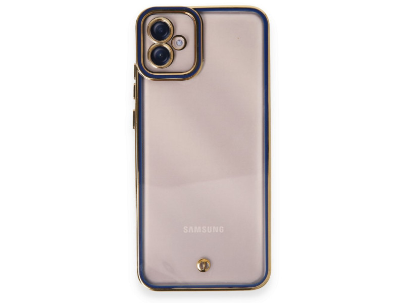 Newface Samsung Galaxy A04E Kılıf Liva Lens Silikon - Mavi