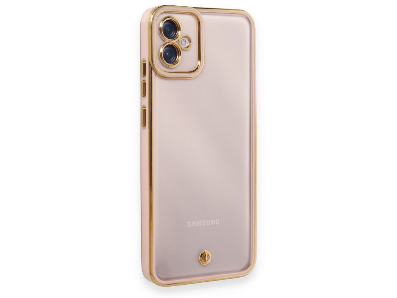 Newface Samsung Galaxy A04E Kılıf Liva Lens Silikon - Pudra