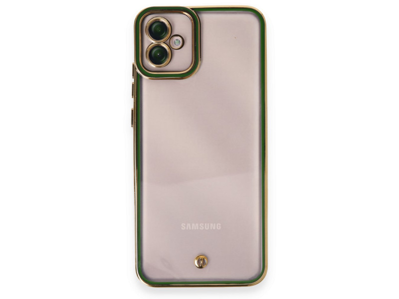 Newface Samsung Galaxy A04E Kılıf Liva Lens Silikon - Yeşil