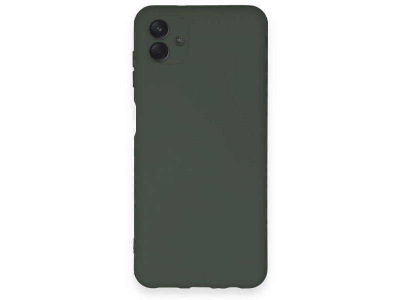 Newface Samsung Galaxy A04E Kılıf Nano içi Kadife Silikon - Koyu Yeşil